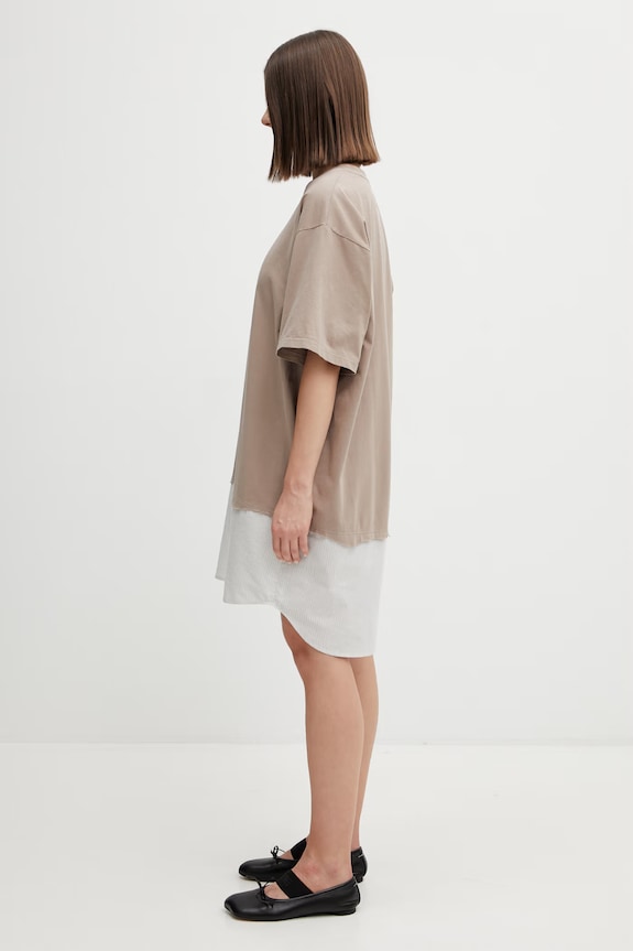 Φόρεμα MM6 Maison Margiela S52DA0079.M20050.115 μπεζ SS26
