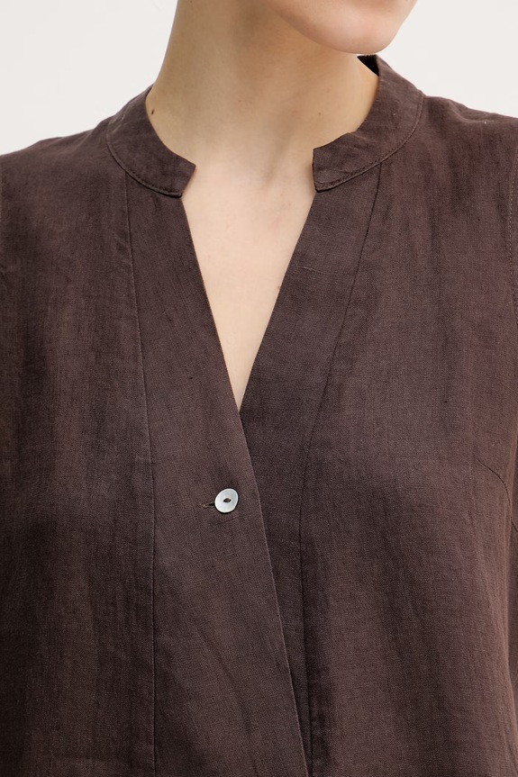 United Colors of Benetton καλοκαιρινό λινό 4AGHDV0CC καφέ