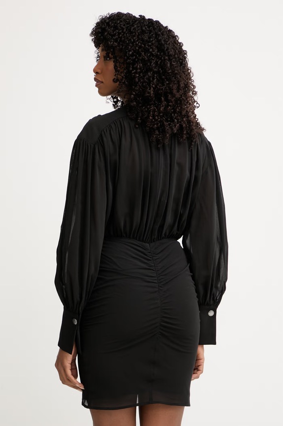 Ρούχα Pinko ντραπέ με βισκόζη 106896.A3B2 μαύρο