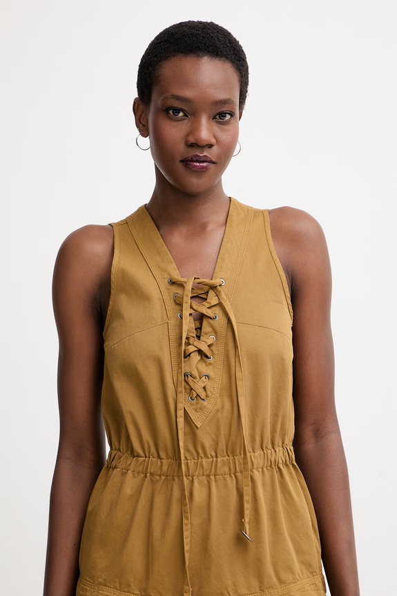 Pinko rochie de vară din bumbac verde 106822.A3AX