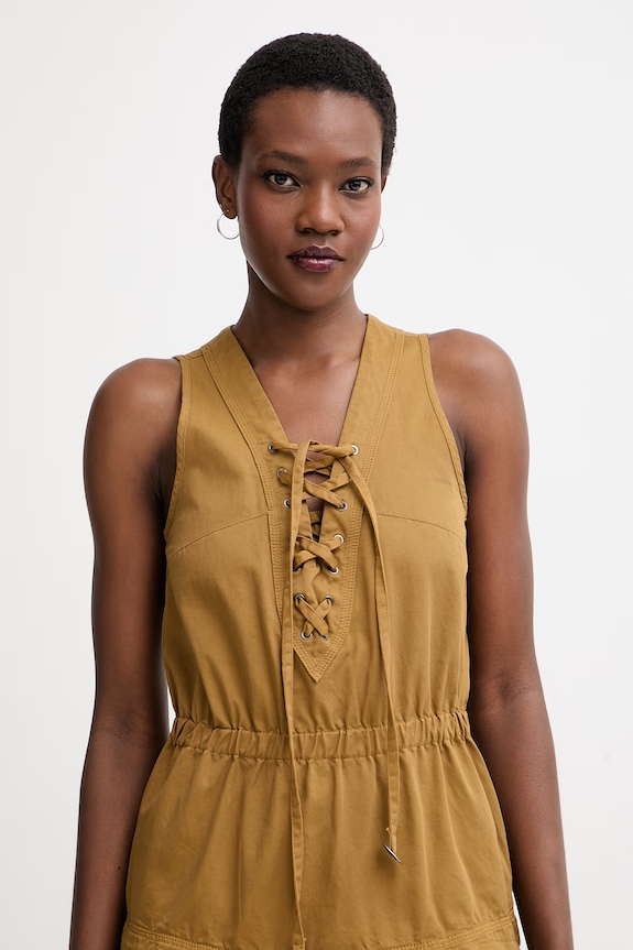 Pinko rochie de vară din bumbac verde 106822.A3AX