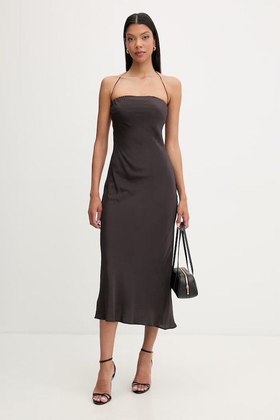 Pinko obleka viskozna 106875.A3E2 rjava SS26
