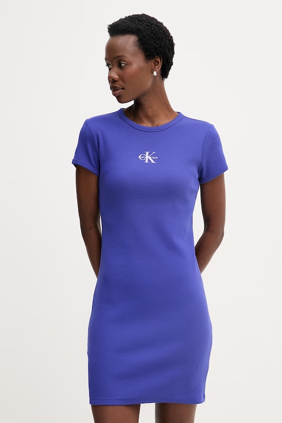 Calvin Klein Jeans sukienka niebieski LV047F241G