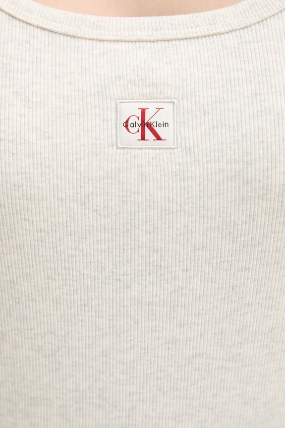 Calvin Klein Jeans sukienka bawełniana z elastanem LV047F257G szary