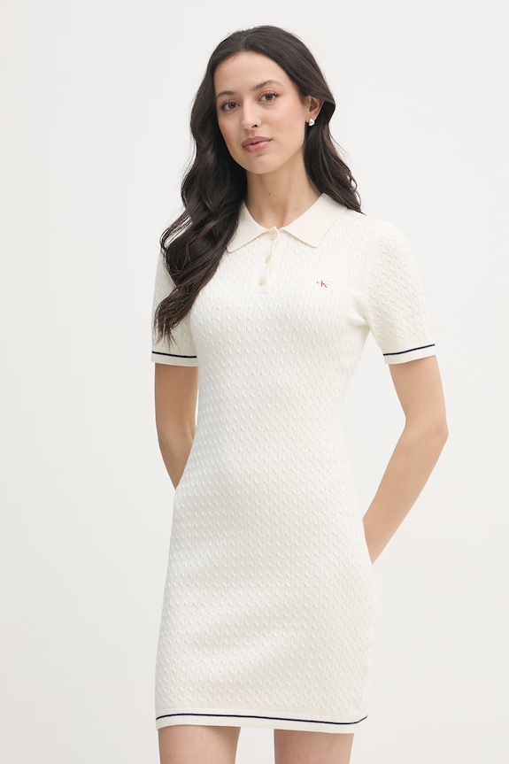 Calvin Klein Jeans Pulóveres pamuttal bézs LV047F323G