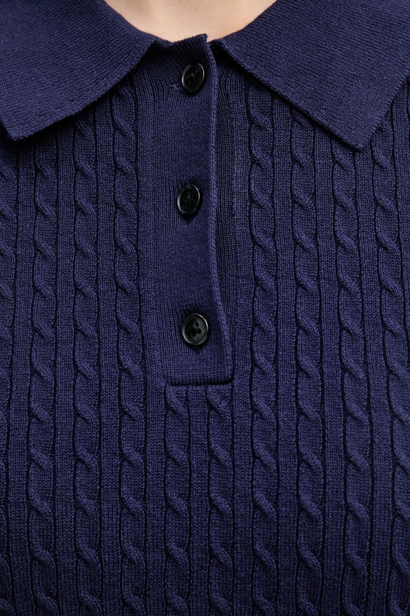 Calvin Klein Jeans vestito maglione con cotone LV047F323G blu navy