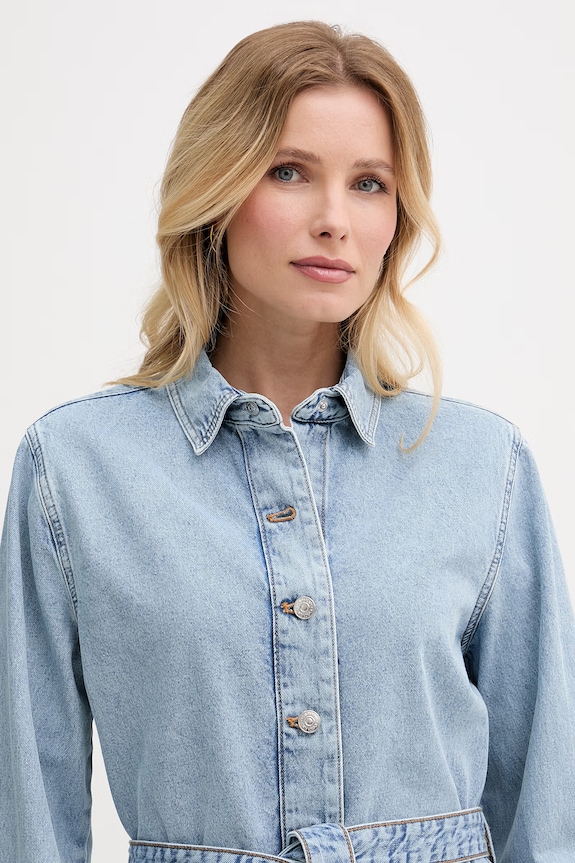 Calvin Klein Jeans φόρεμα ντένιμ μπλε LV047F671G