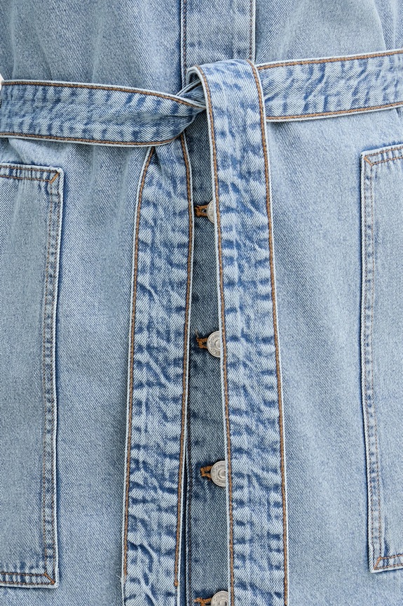 Calvin Klein Jeans φόρεμα ντένιμ LV047F671G μπλε
