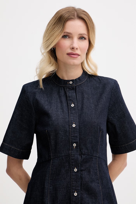 Calvin Klein Jeans φόρεμα ντένιμ σκούρο μπλε LV047F797G