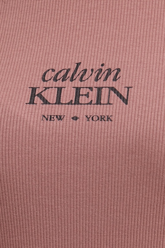 Calvin Klein Jeans rochie din bumbac cu elastan LV044F241G maro