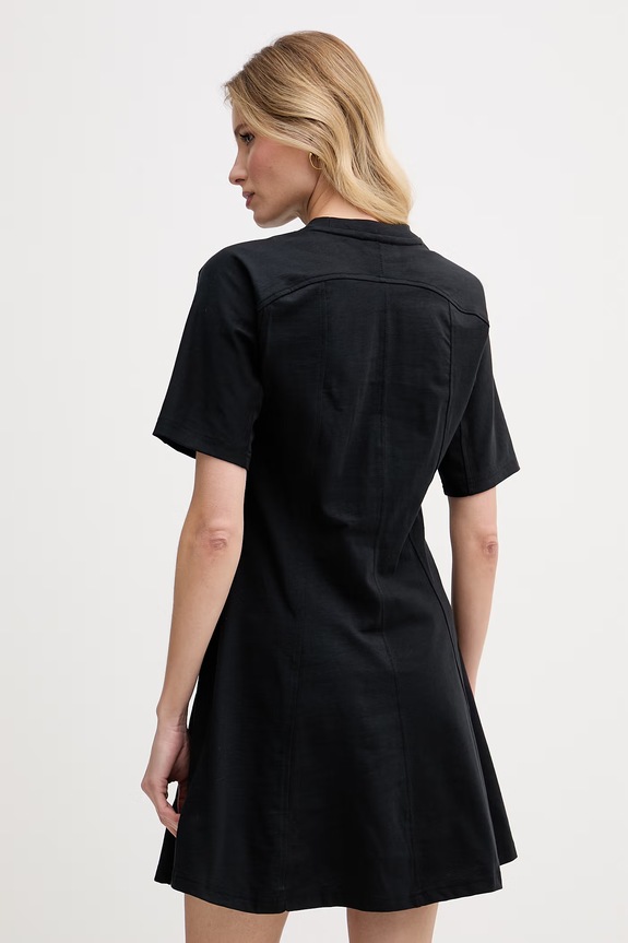 Ρούχα Calvin Klein Jeans φόρεμα βαμβακερό LV047F229G μαύρο