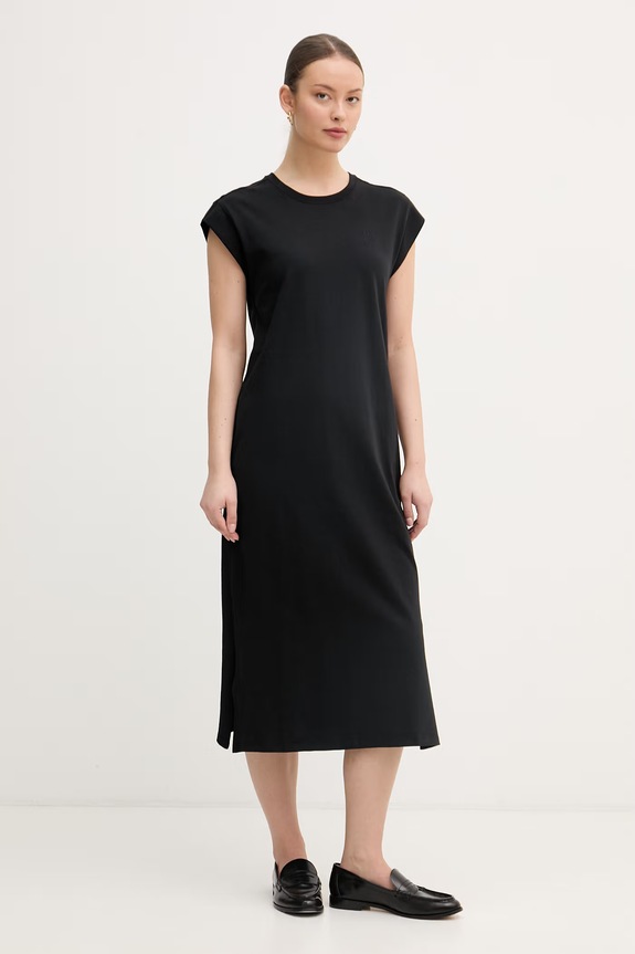 Calvin Klein Jeans šaty bavlnené čierna LV047F245G