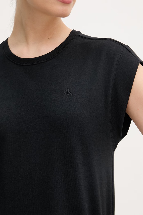 Calvin Klein Jeans šaty bavlnené LV047F245G čierna