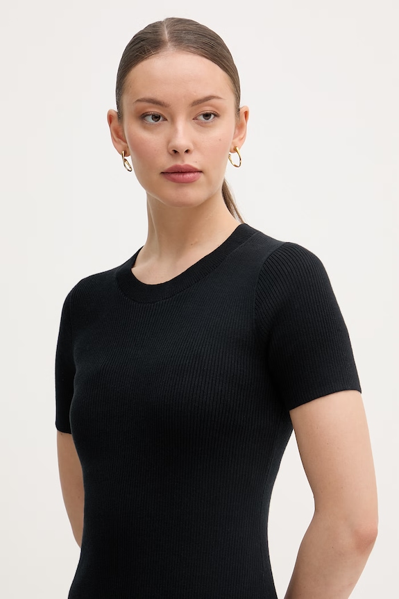 Calvin Klein Jeans šaty s bavlnou čierna LV047F325G