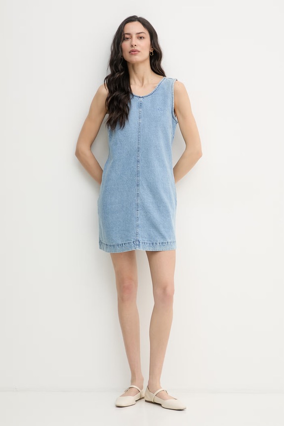 Calvin Klein Jeans šaty rifľové LV047F499G modrá SS26