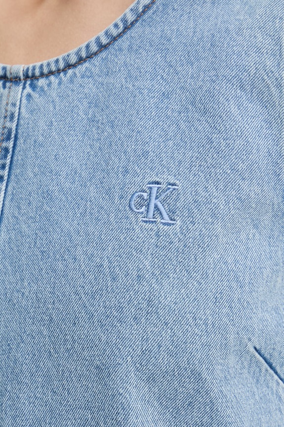 Calvin Klein Jeans šaty rifľové LV047F499G modrá