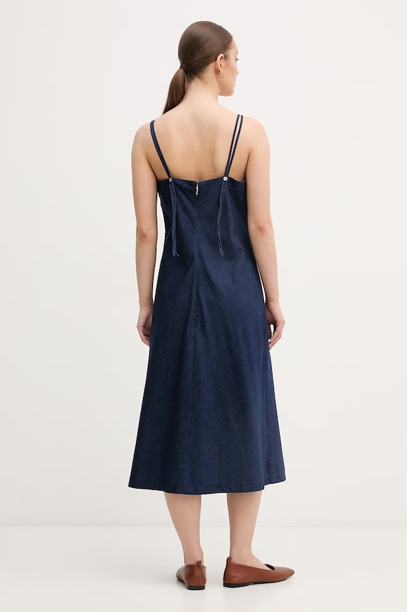 Oblečenie Calvin Klein Jeans šaty rifľové LV047F747G tmavomodrá