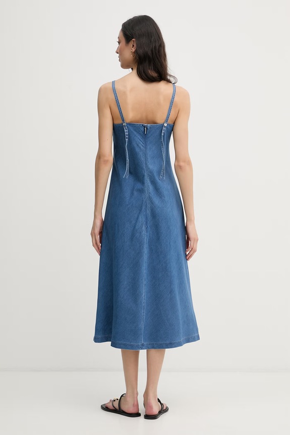 Oblečenie Calvin Klein Jeans letné šaty rifľové LV047F748G modrá