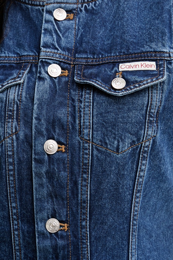 Calvin Klein Jeans šaty rifľové LV047F761G modrá