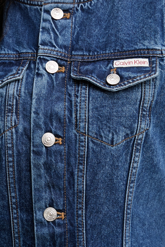 Calvin Klein Jeans šaty rifľové LV047F761G modrá