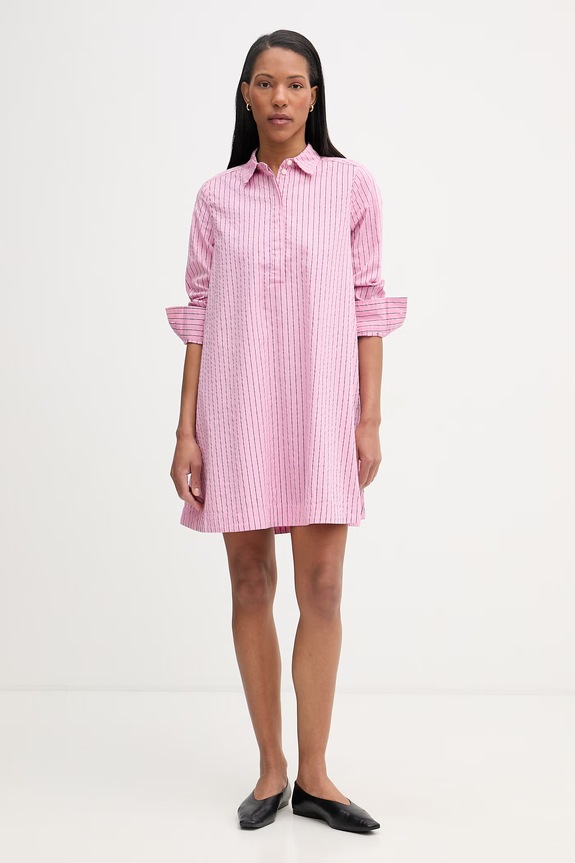 Marc O'Polo rochie tip cămașă cu lyocell 5000008249 roz SS26