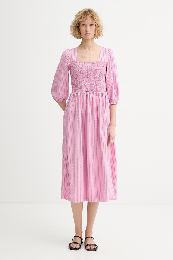 Marc O'Polo rochie de vară cu bumbac roz 5000008260