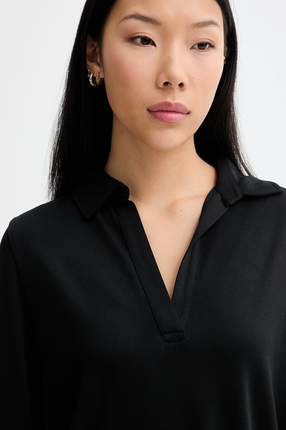 Marc O'Polo rochie cu vâscoză negru 5000013103