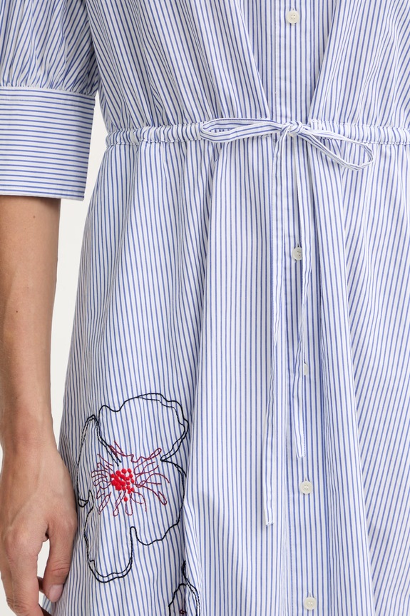 Tommy Hilfiger haljina u stilu košulje od pamuka SUMMER WW0WW50546 plava