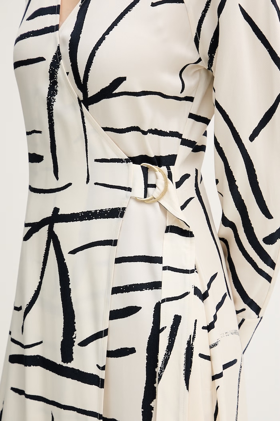 Tommy Hilfiger φόρεμα κρουαζέ από βισκόζη WW0WW48934 μπεζ