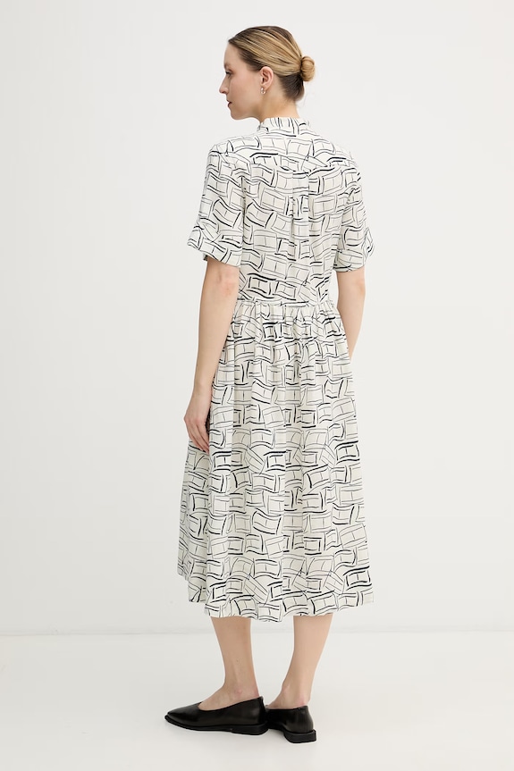 Ρούχα Tommy Hilfiger καλοκαιρινό λινό WW0WW49633 μπεζ