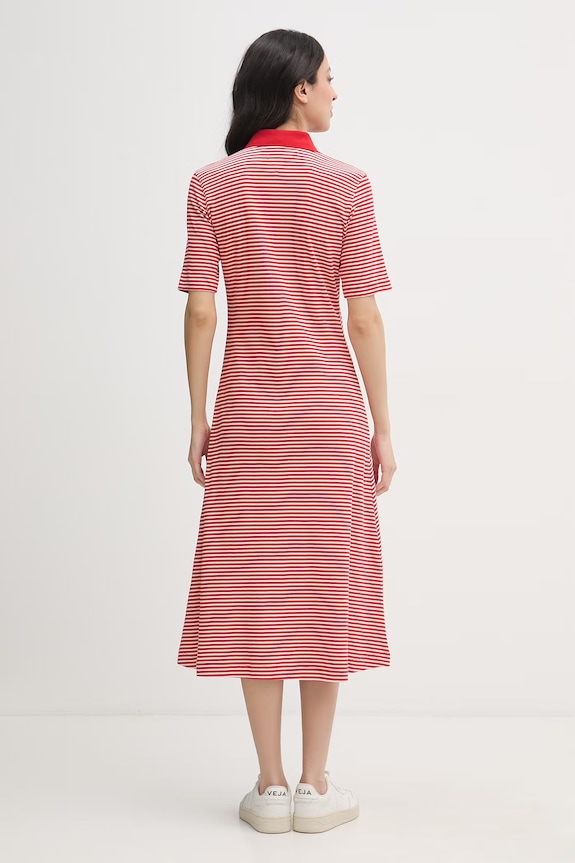 Odzież Tommy Hilfiger sukienka bawełniana WW0WW48776 czerwony