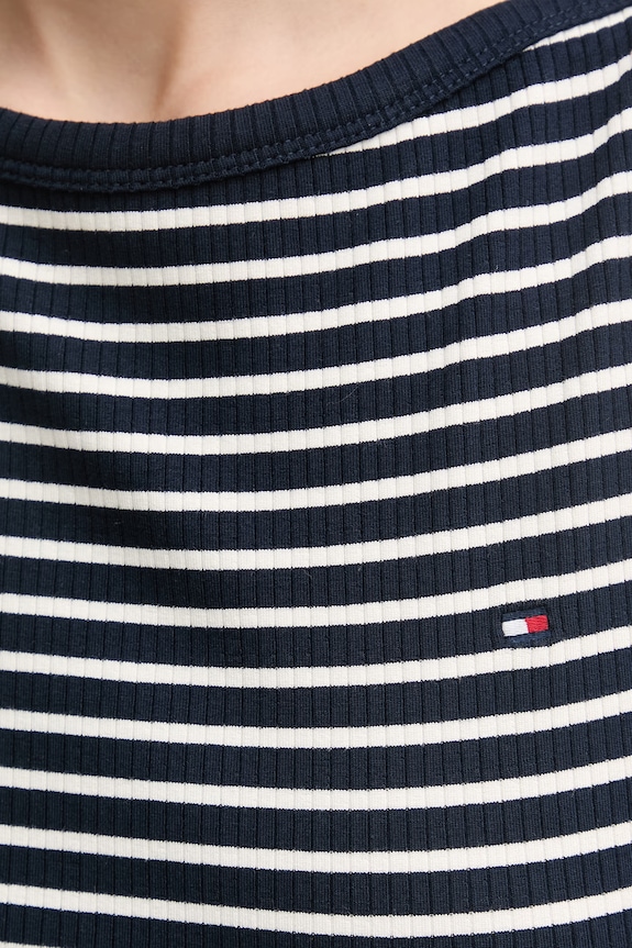 Tommy Hilfiger obleka viskozna WW0WW49311 mornarsko modra