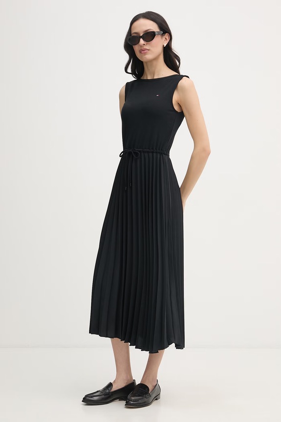 Tommy Hilfiger φόρεμα WW0WW49312 μαύρο SS26