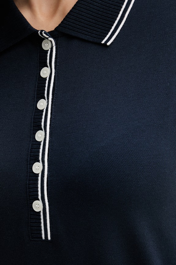 Tommy Hilfiger skladané šaty s bavlnou WW0WW49621 tmavomodrá