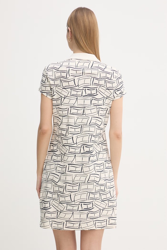 Odzież Tommy Hilfiger sukienka rozkloszowana WW0WW49719 beżowy