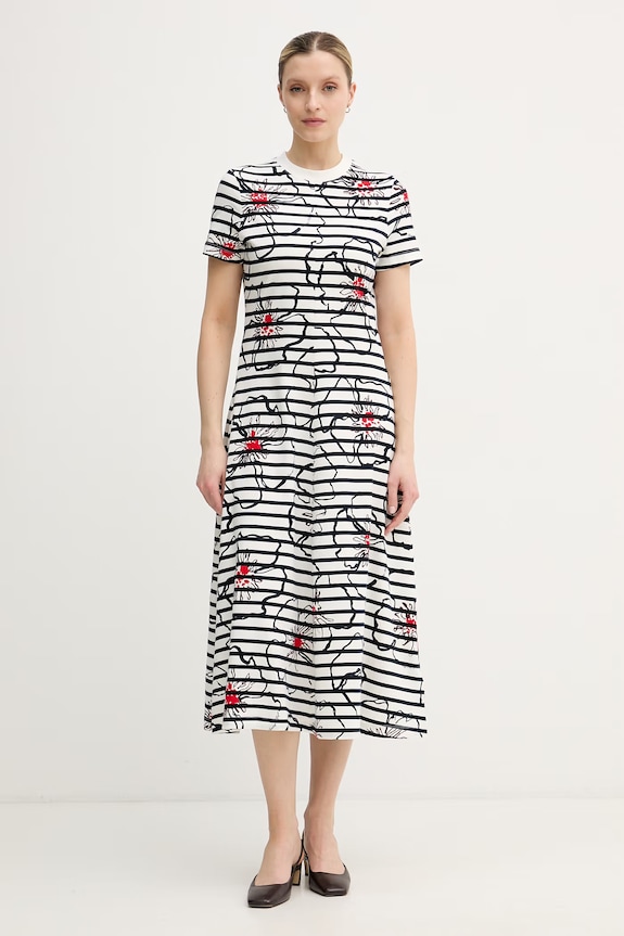 Tommy Hilfiger šaty bavlnené tmavomodrá WW0WW50825