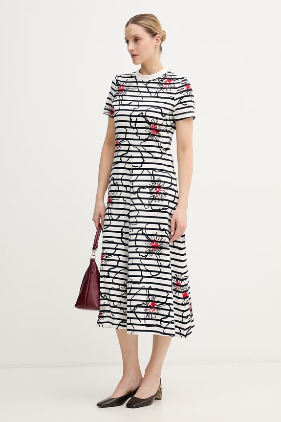 Tommy Hilfiger šaty bavlnené WW0WW50825 tmavomodrá SS26