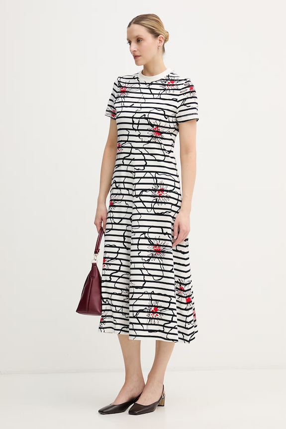 Tommy Hilfiger šaty bavlnené WW0WW50825 tmavomodrá SS26
