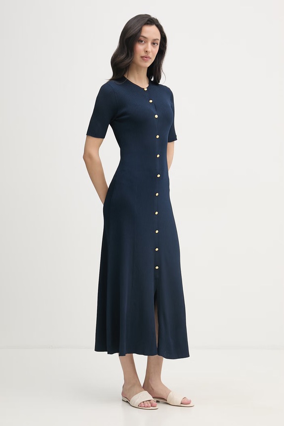 Tommy Hilfiger sukienka WW0WW48521 granatowy SS26