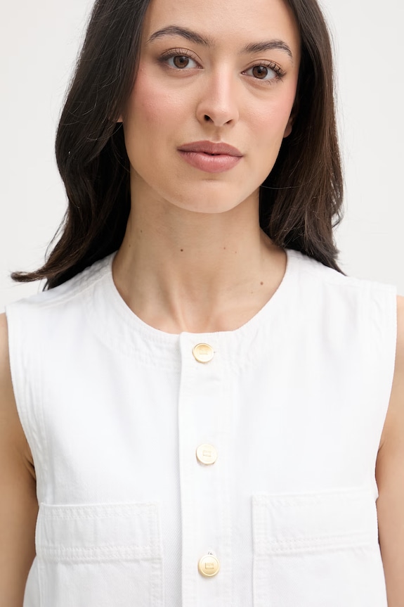 Tommy Hilfiger letné šaty bavlnené biela WW0WW48584