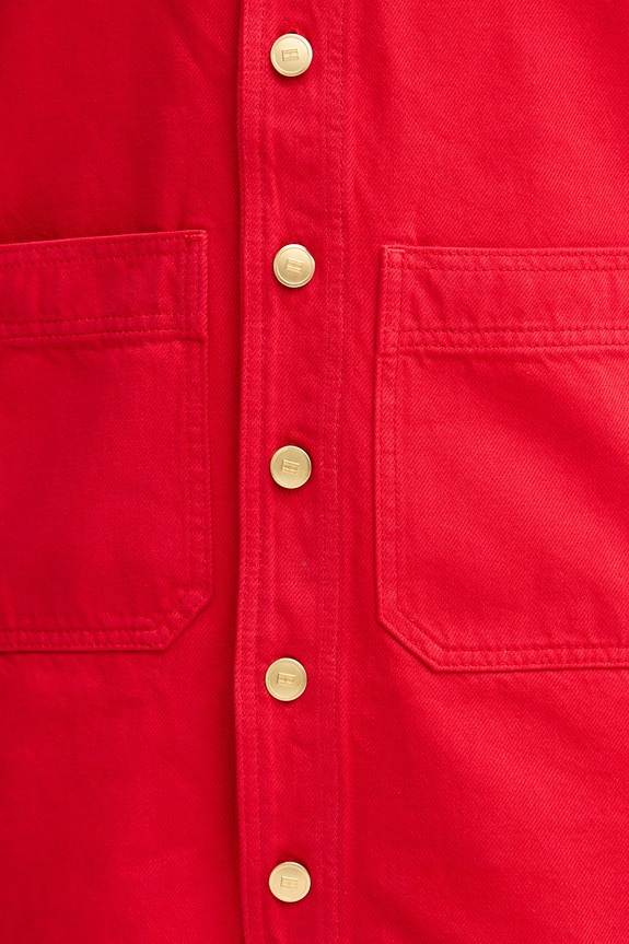 Tommy Hilfiger letné šaty bavlnené WW0WW48584 červená
