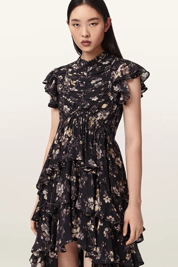 Φόρεμα AllSaints SHAELA μαύρο W110DE