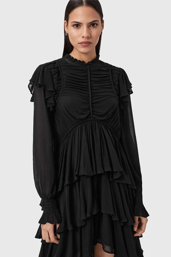 Ρούχα Φόρεμα AllSaints LEILA W111DE μαύρο