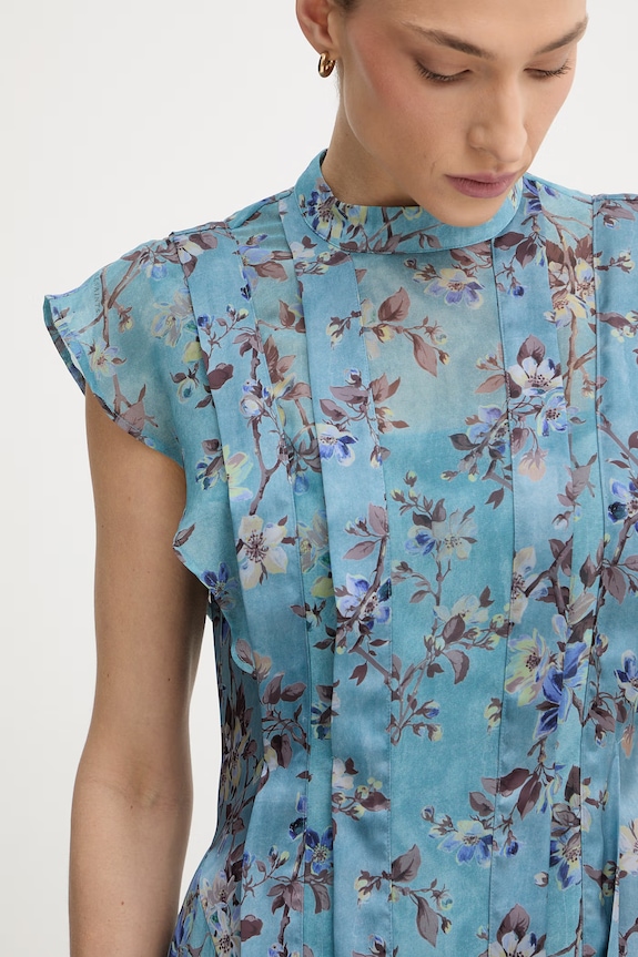 Šaty AllSaints FLEUR W115DE modrá