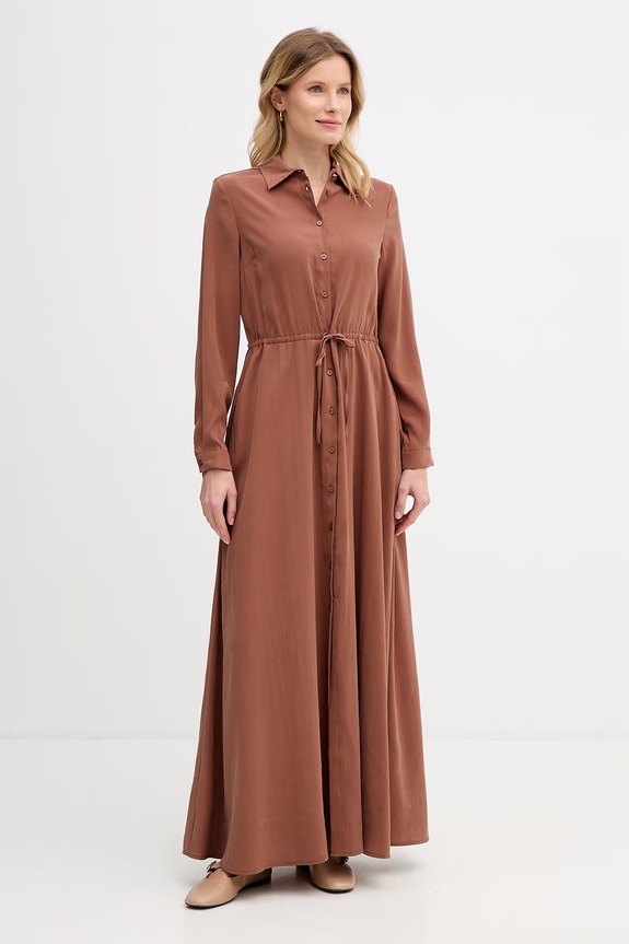 Gaudi sukienka rozkloszowana brązowy 611BD15002