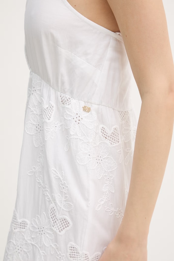 Gaudi sukienka letnia bawełniana 611BD15026 biały