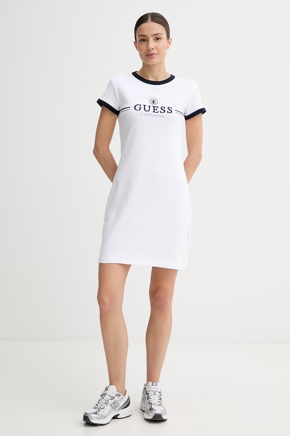 Guess rochie MILA V6GK05.K2988 alb SS26
