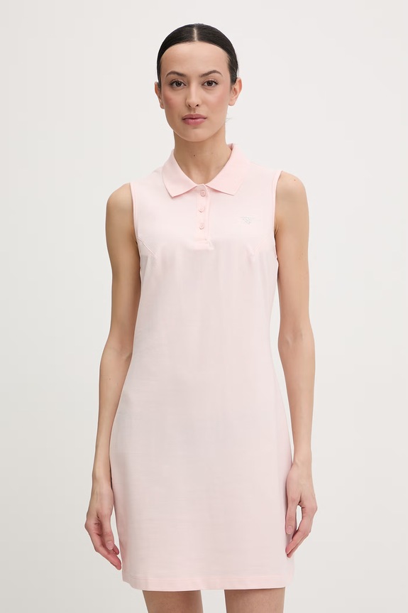 Guess sukienka bawełniana z elastanem SILVY różowy V6GK09.K3152