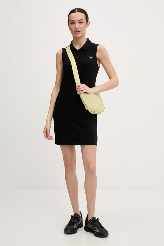Guess платье из хлопка с эластаном SILVY V6GK09.K3152 чёрный SS26