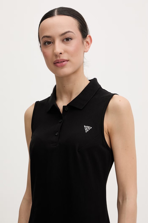 Guess платье из хлопка с эластаном SILVY чёрный V6GK09.K3152